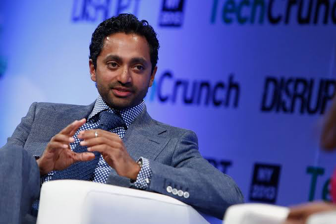 Chamath Palihapitiya speaking at a TechCrunch event